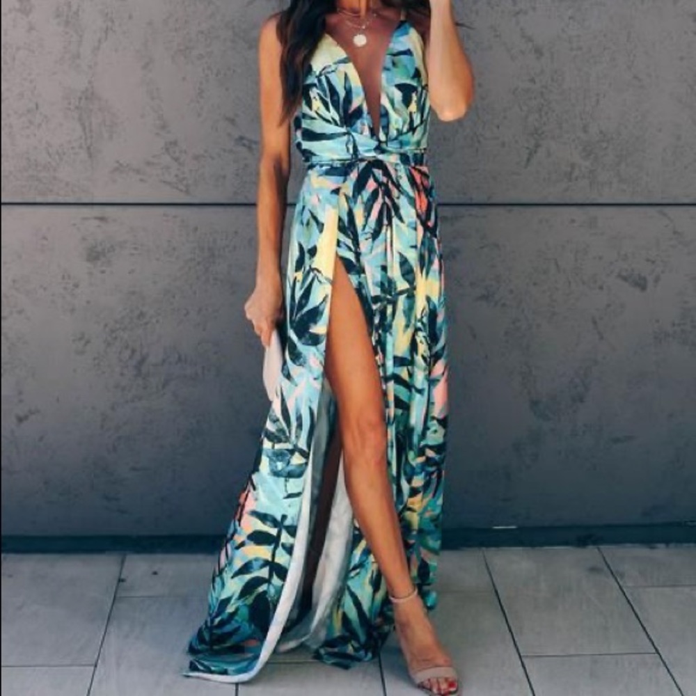 Enzo Maxi Slit Dress